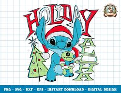 Disney Lilo & Stitch Christmas Holiday Aloha png, sublimation,dxf,svg,eps