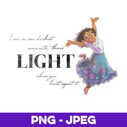Disney 100 Anniversary Encanto Mirabel D100 Quote Light V2 , PNG Design, PNG Instant Download