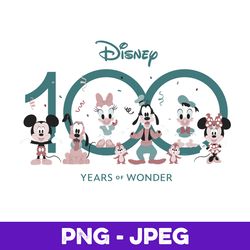 Disney 100 Years of Wonder Mickey & Pals Muted Cute D100 V1 , PNG Design, PNG Instant Download