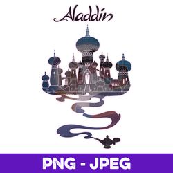 Disney Aladdin Genie Lamp Agrabah Fill Poster V1 , PNG Design, PNG Instant Download