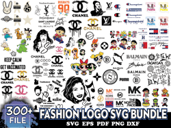 300Fashion Logo Svg Bundle, Brand Logo Svg, Famous Brand Svg