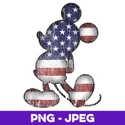 Disney Americana 4th of July Mickey Mouse V2 , PNG Design, PNG Instant Download