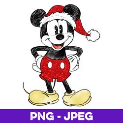 Disney Christmas Mickey Mouse V1 , PNG Design, PNG Instant Download