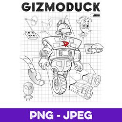 Disney DuckTales Gizmoduck Schematic V2 , PNG Design, PNG Instant Download