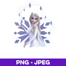 Disney Frozen 2 Elsa Snow Queen Portrait V1 , PNG Design, PNG Instant Download