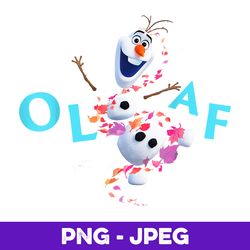 Disney Frozen 2 Olaf Autum Leaves Happy Portrait , PNG Design, PNG Instant Download