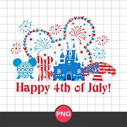 Mickey Happy 4th of July Png, Mickey 4th of July USA Png, 4th Of July Png, Disney Png Digital File
