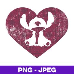 Disney Lilo & Stitch Valentine's Day Heart Stitch V1 , PNG Design, PNG Instant Download