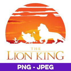 Disney Lion King Classic Sunset Walk V1 , PNG Design, PNG Instant Download