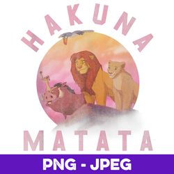 Disney Lion King Hakuna Matata Pride Rock Group Portrait V2 , PNG Design, PNG Instant Download