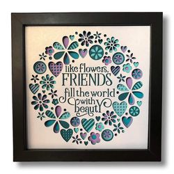 3D FRIENDS svg - shadowbox svg - for cricut - for silhouette