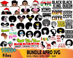 1000 Bundle Afro Svg, Black Girl Svg, Afro Woman Svg