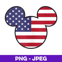 Disney Mickey American Flag V2 , PNG Design, PNG Instant Download