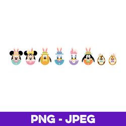 Disney Mickey and Friends Easter Eggs Bunny Ears V1 , PNG Design, PNG Instant Download