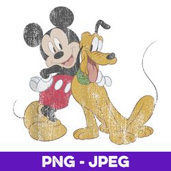 Disney Mickey And Friends Mickey And Pluto Best Buds V2 , PNG Design, PNG Instant Download