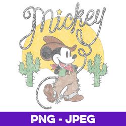 Disney Mickey Mouse Cowboy V1 , PNG Design, PNG Instant Download