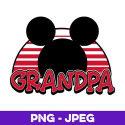Disney Mickey Mouse Grandpa V1 , PNG Design, PNG Instant Download