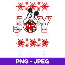 Disney Mickey Mouse Holiday Joy , PNG Design, PNG Instant Download