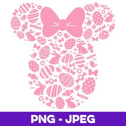 Disney Minnie Mouse Pink Easter V1 , PNG Design, PNG Instant Download