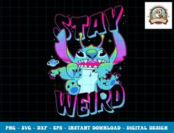 Disney Lilo & Stitch Stay Weird Neon Galaxy Stitch png, sublimation,dxf,svg,eps