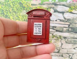 miniature mailbox. dollhouse miniature. puppet miniature. 1:12.
