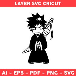 Kurosaki Ichigo Svg, Ichigo Baby Svg, Bleach Svg, Bleach Character Svg, Bleach Hell Verse Svg, Anime Svg, Manga Svg