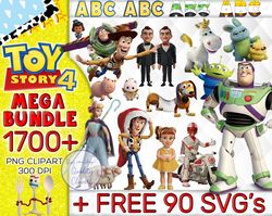 1700 Toy Story Bundle Png, Toy Story 4 Png, Story Alphabet Png