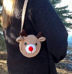 Crochet Bag Deer PDF Pattern English Amigurumi Bag for children's