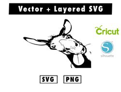 Donkey vectore svg and png files for cricut machine , anime svg , manga svg , Goku svg