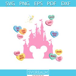 Disney Heart Conversation Valentines Day Mickey Svg Cutting Files