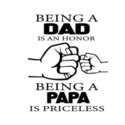 Being A Dad Is An Honor Being Papa Is Priceless Svg, Fathers Day Svg, Honor Dad Svg, Priceless Papa Svg, Dad Svg, Papa S