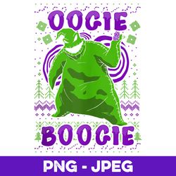 Disney Nightmare Before Christmas Oogie Boogie Ugly Sweater V2 , PNG Design, PNG Instant Download
