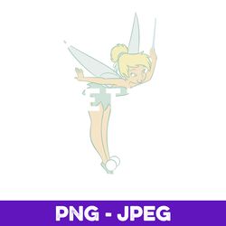Disney Peter Pan Tinker Bell Messy Bun Getting Stuff Done V1 , PNG Design, PNG Instant Download