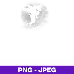 Disney Peter Pan Tinker Bell Moonlight Silhouette V1 , PNG Design, PNG Instant Download
