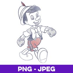 Disney Pinocchio Strut Graphic , PNG Design, PNG Instant Download