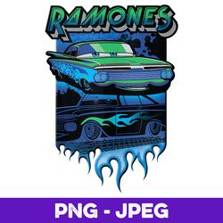 Disney Pixar Cars Ramones Big Flames V2 , PNG Design, PNG Instant Download