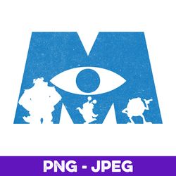 Disney Pixar Monsters, Inc. Logo Silhouette V1 Tee , PNG Design, PNG Instant Download