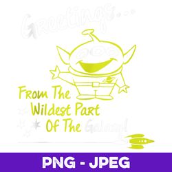 Disney Pixar Toy Story Green Alien Greetings Outline Sketch V2 , PNG Design, PNG Instant Download