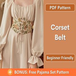 Corset Belt Pattern | Underbust Corset Sewing Pattern | Corset Pattern PDF | Digital sewing pattern | Easy corset