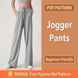Sweatpants Pattern, Joggers Pattern, Women's Sweatpants Sewing Pattern, Easy Jogger Sewing Pattern, Sweatpants PDF