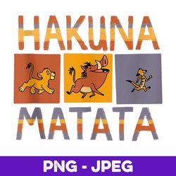 Disney The Lion King Hakuna Matata Solid Blocks V2 , PNG Design, PNG Instant Download
