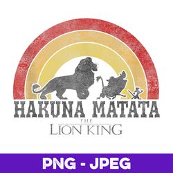 Disney The Lion King Hakuna Matata Vintage V2 , PNG Design, PNG Instant Download