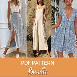 Dress Sewing Pattern | Sewing Patterns | Women Pattern | Bundle Sewing Patterns PDF | Easy sewing pattern, PDF Dress