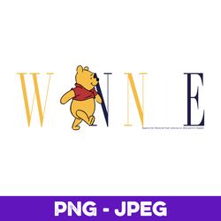 Disney Winnie The Pooh Simple Text V1 , PNG Design, PNG Instant Download
