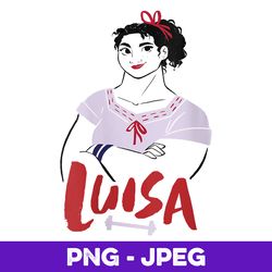 Womens Disney Encanto Luisa Line Art Poster V3 , PNG Design, PNG Instant Download