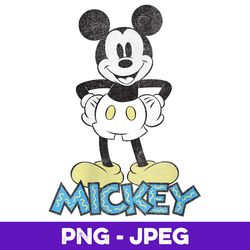 Womens Disney Mickey And Friends Mickey Mouse 90's Style Portrait V3 , PNG Design, PNG Instant Download