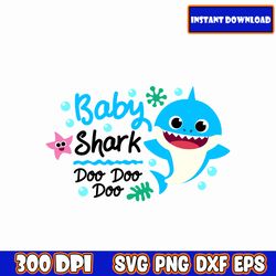 Baby shark blue SVG | Baby shark Bundle SVG Files | Baby shark SVG Layered | Baby shark Files for Cricut | Baby shark