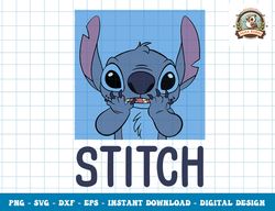 Disney Lilo & Stitch Surprised Face Stitch Grid Portrait png, sublimation