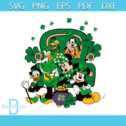 St Patricks Day Mickey And Friends Shamrock SVG Cutting Files
