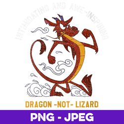 Womens Disney Mulan Mushu Dragon Not Lizard Portrait V3 , PNG Design, PNG Instant Download